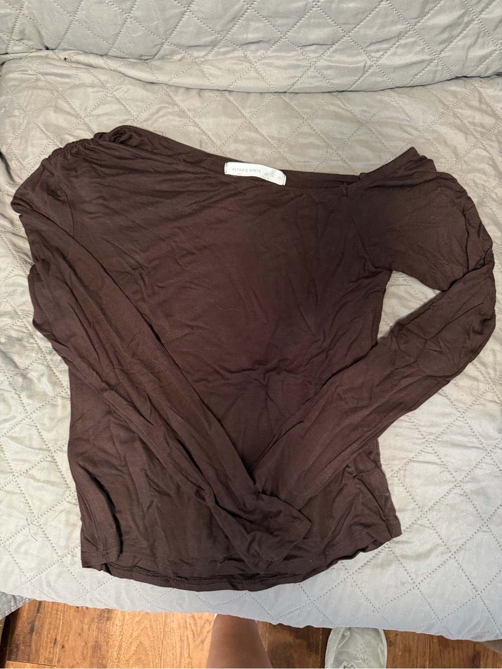 Altar'd State Brown Long Sleeve Women's Top